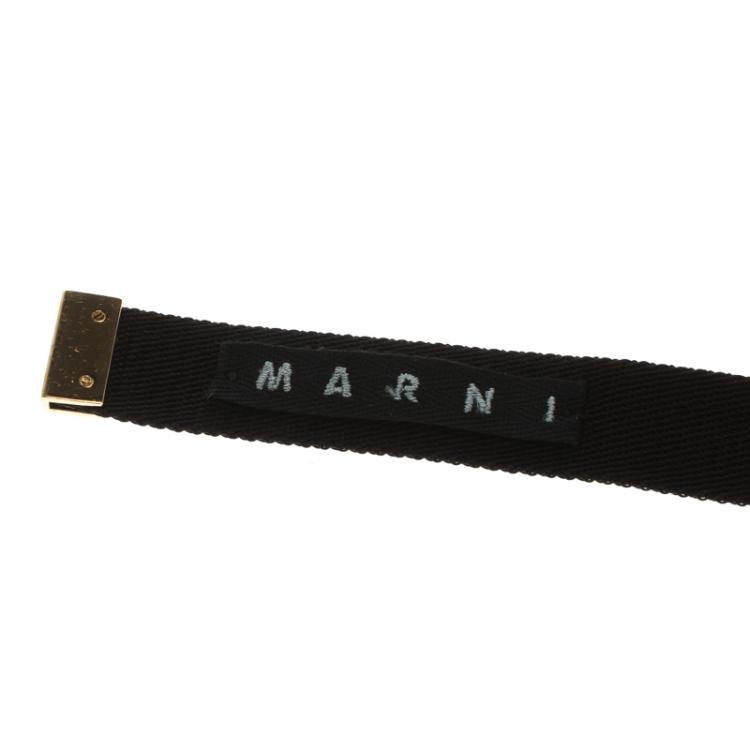 Pre Owned Marni Crystal, Horn and Resin Embellished Statement Necklace
