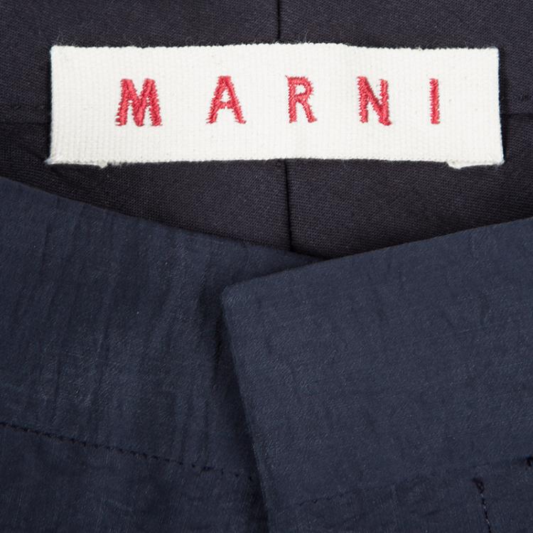 Pre Owned Marni Blue Wide Leg Pants M