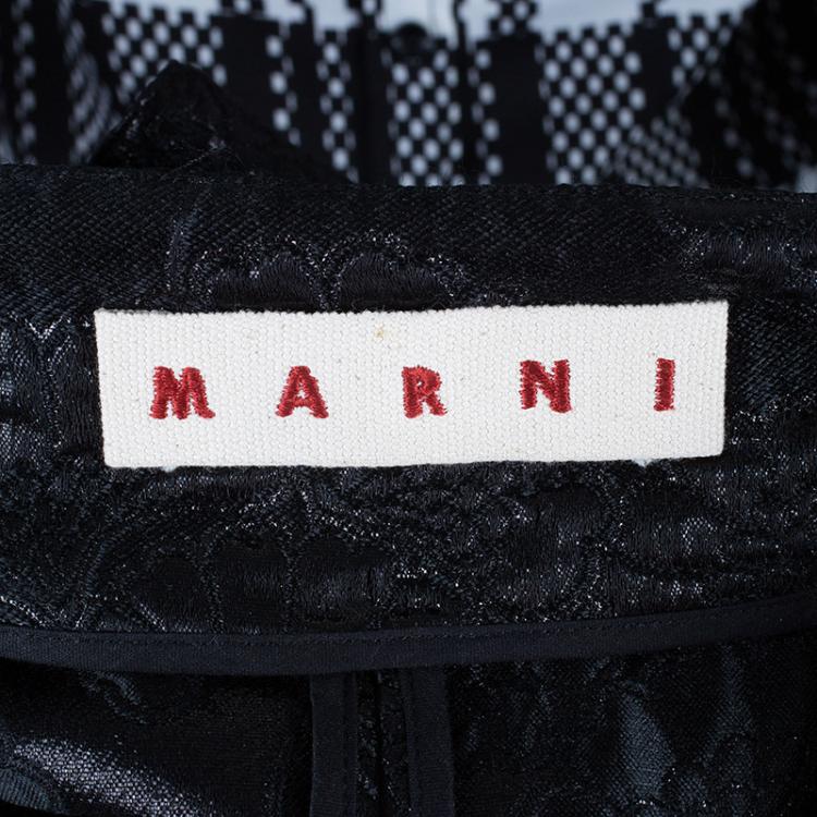 Pre Owned Marni Oriental Brocade Structured Gown S