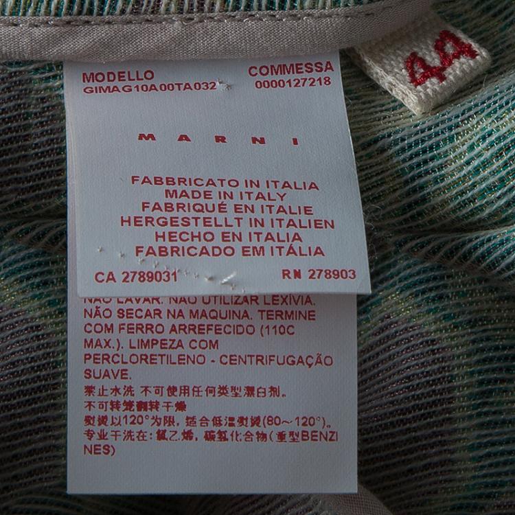 Pre Owned Marni Multicolor Print Jacket L