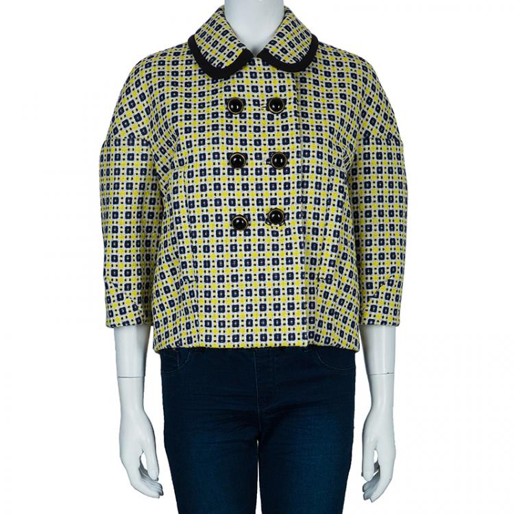 Marni Yellow Woven Cropped Jacket M Marni | TLC