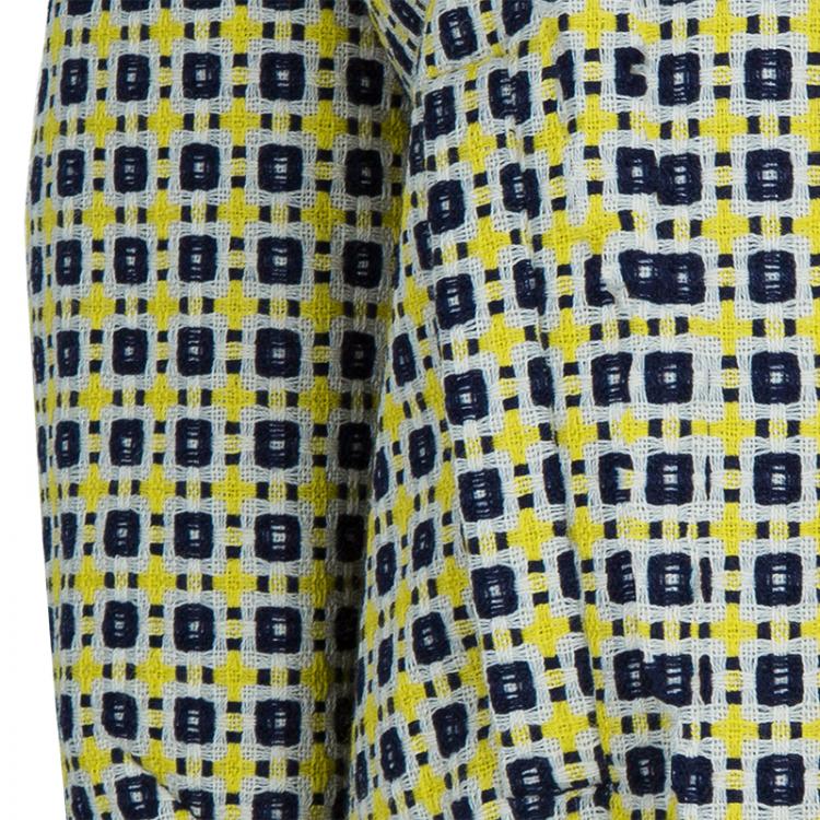 Pre Owned Marni Yellow Woven Cropped Jacket M