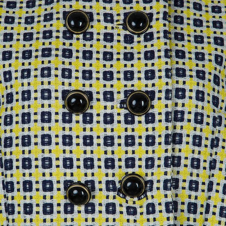 Pre Owned Marni Yellow Woven Cropped Jacket M