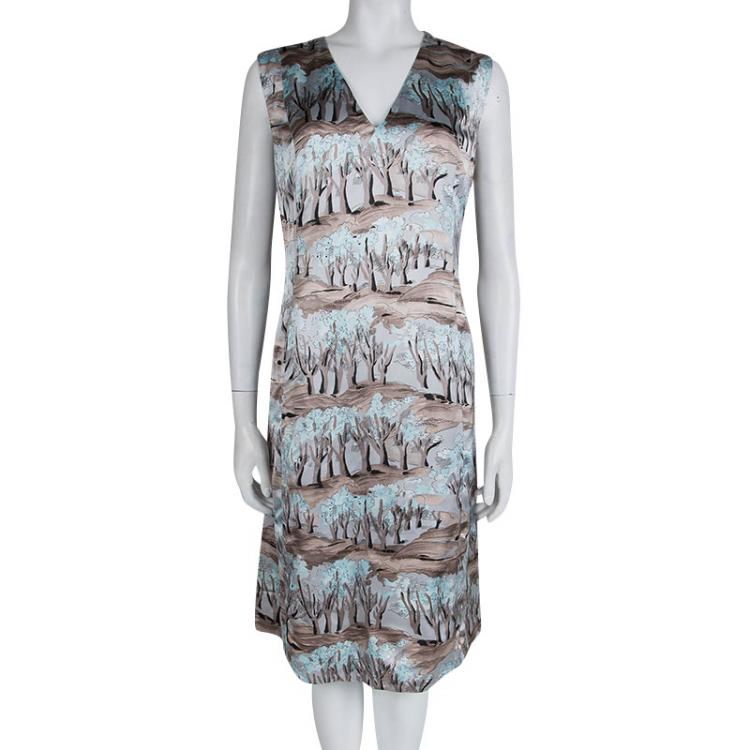 Pre Owned Marni Multicolor Printed Sleeveless Shift Dress M