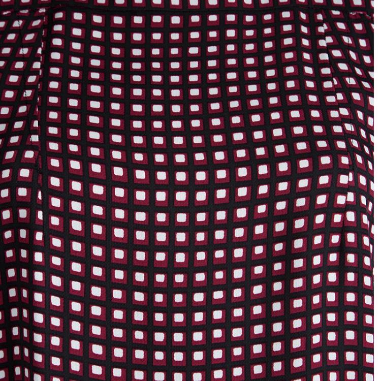 Pre Owned Marni Checkered Print Short Sleeve Shift Dress M