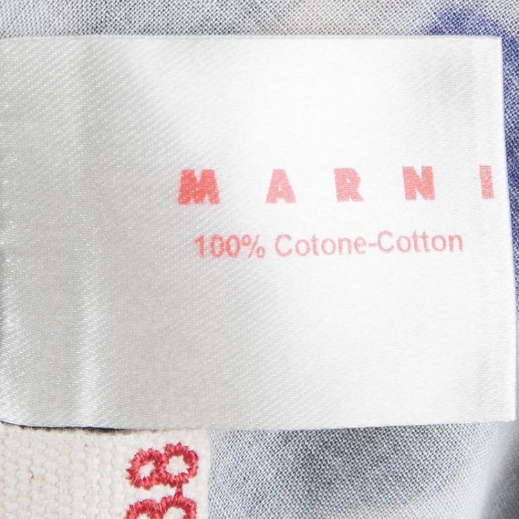 Pre Owned Marni Multicolor Printed Cotton Sleeveless Dress S