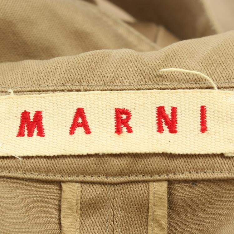 Pre Owned Marni Beige Asymmetric Jacket S
