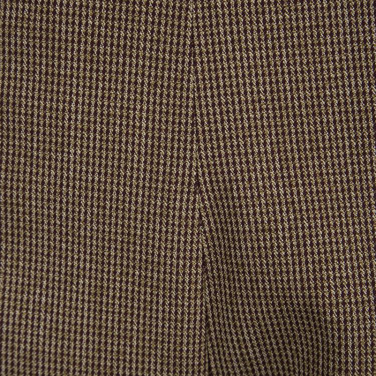 Pre Owned Marni Brown Mini Houndstooth Wool Trousers M