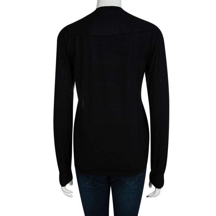 Pre Owned Marni Black Cashmere Long Sleeve Cardigan M