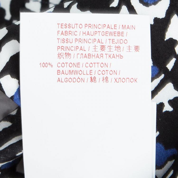 Pre Owned Marni Printed Cotton Flared Bottom High Low Sleeveless Top S