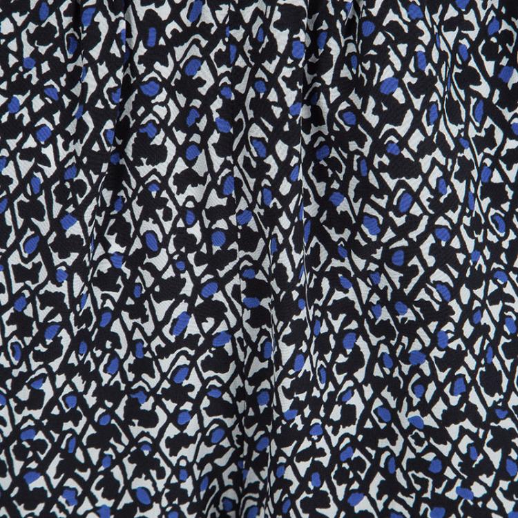 Pre Owned Marni Multicolor Printed Silk Elasticized Waist Pants M