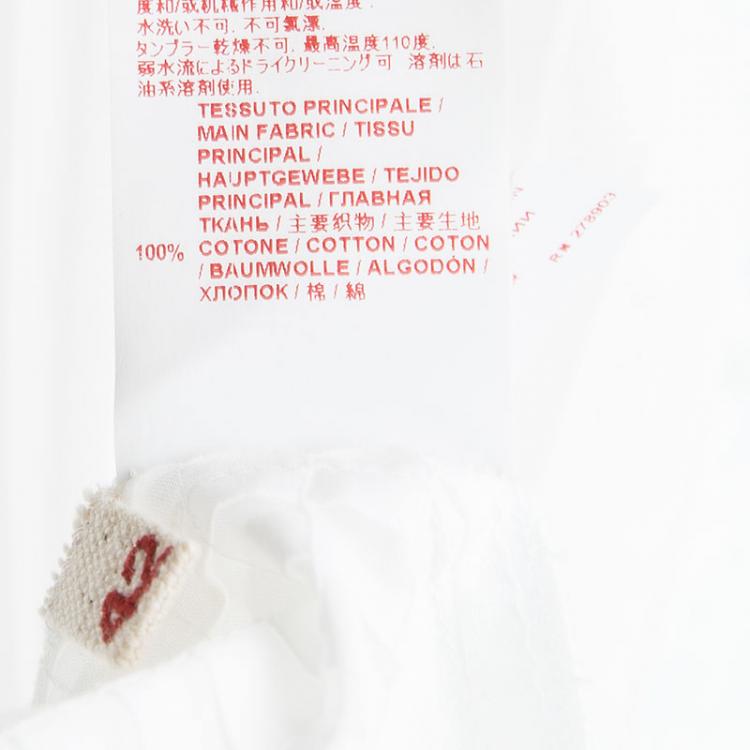 Pre Owned Marni White Cotton Pintucked Sleeveless Top M