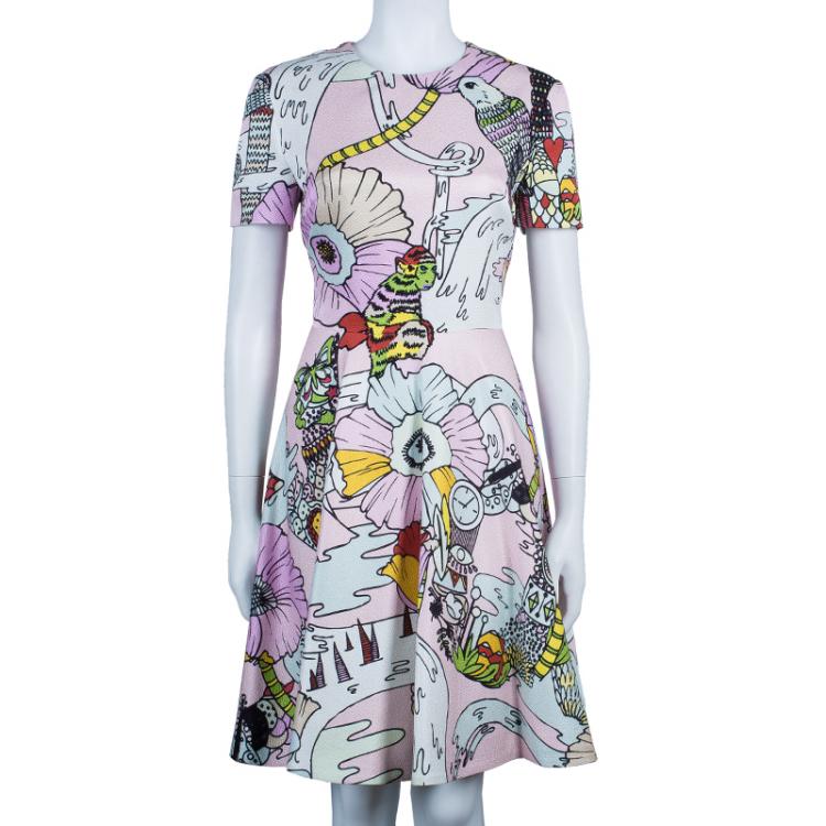 Pre Owned Mary Katrantzou Multicolor Graphic Print Dress M
