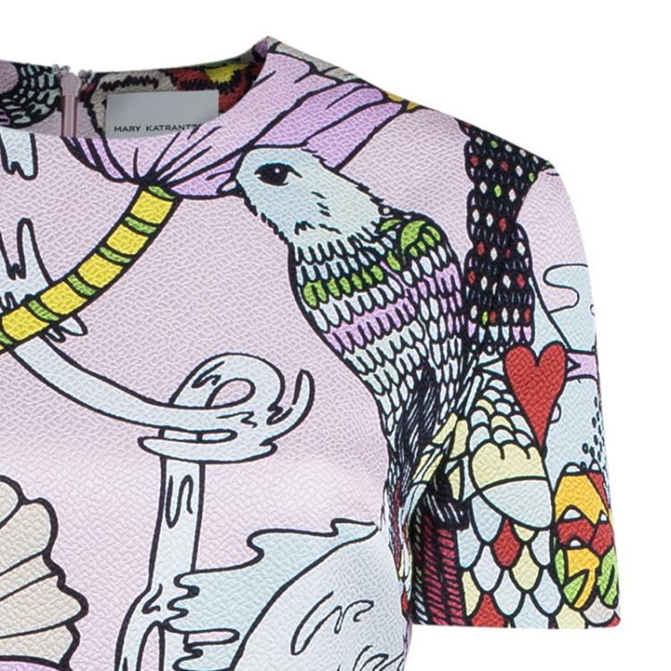Pre Owned Mary Katrantzou Multicolor Graphic Print Dress M