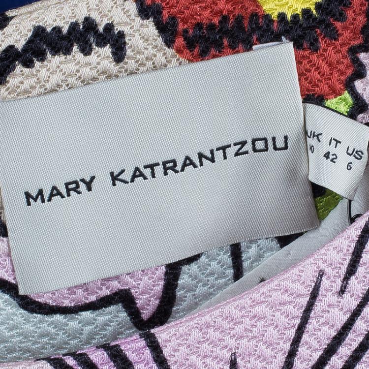 Pre Owned Mary Katrantzou Multicolor Graphic Print Dress M