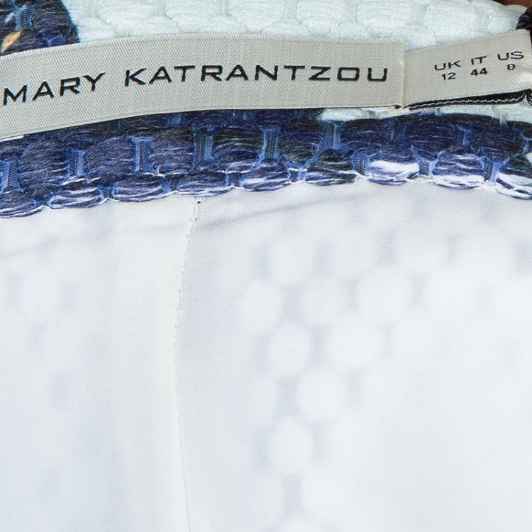 Pre Owned Mary Katrantzou Multicolor Print Textured Safari Trousers M