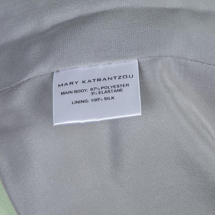 Pre Owned Mary Katrantzou Mint Green Embellished Spellbound Top M