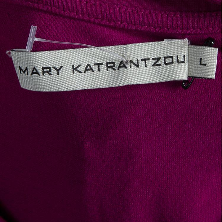 Pre Owned Mary Katrantzou Pink Lace Patch T Shirt L