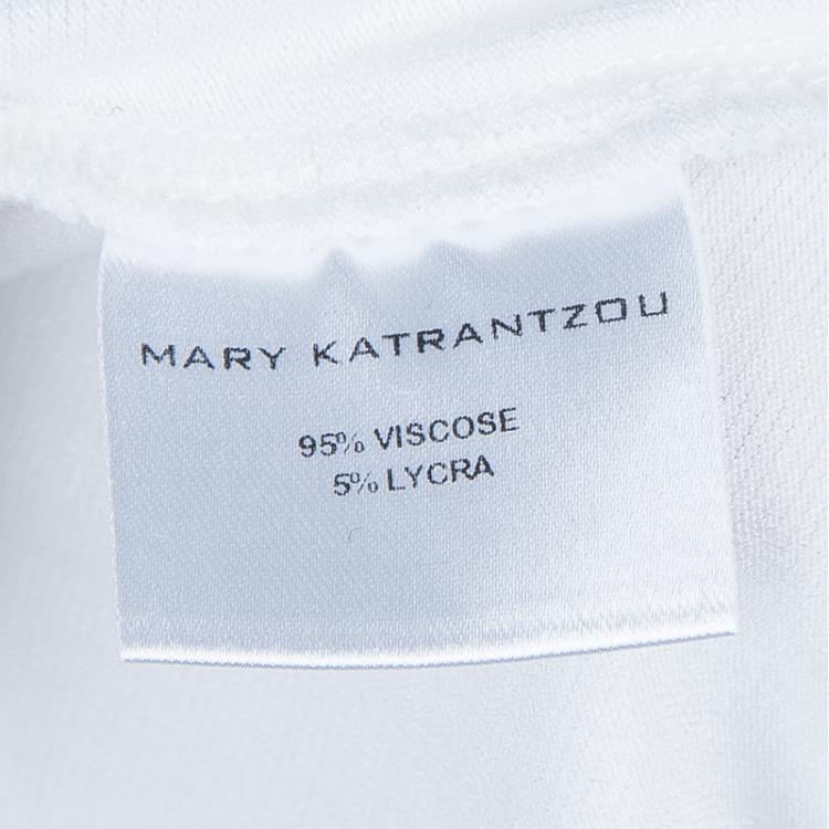 Pre Owned Mary Katrantzou White Sequin Embellished T Shirt XS