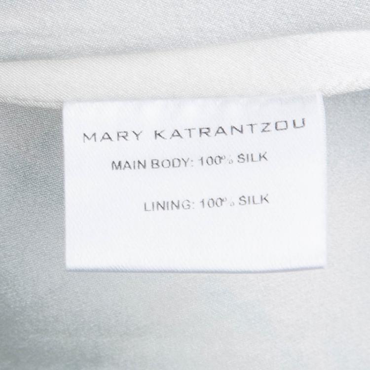Pre Owned Mary Katrantzou Multicolor Printed Silk Cap Sleeve Dress M