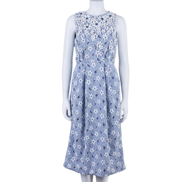 Pre Owned Matthew Williamson Floral Textured Dress M