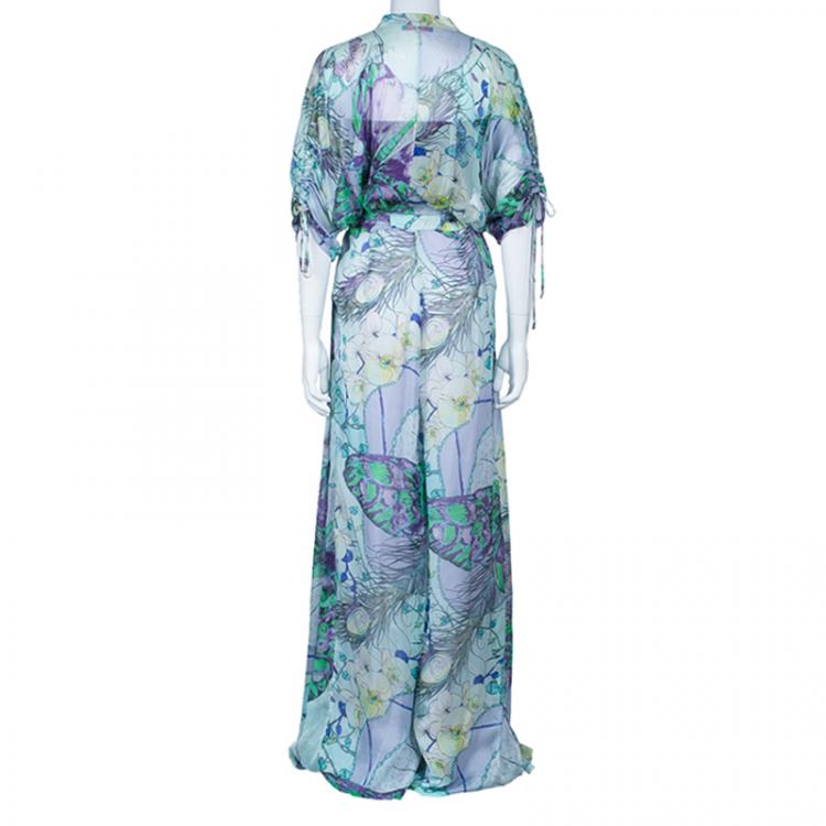 Pre Owned Matthew Williamson Multicolor Floral Print Jumpsuit M