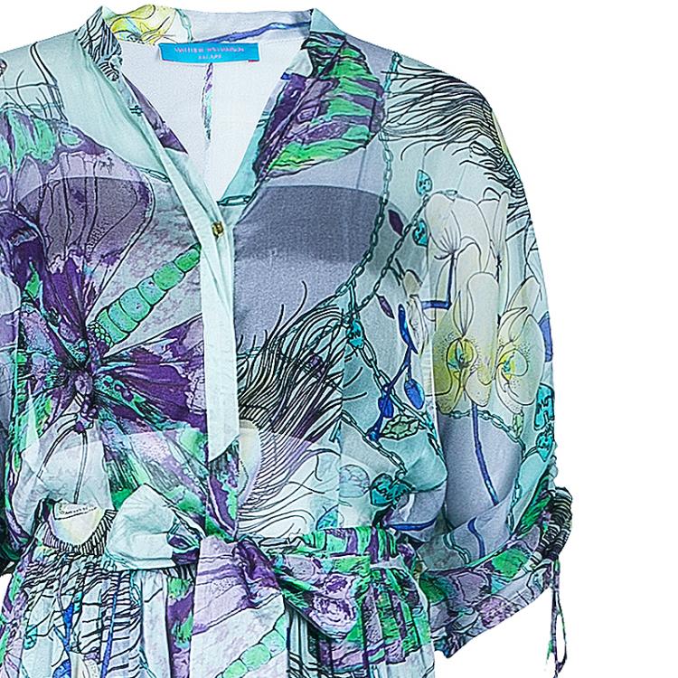 Pre Owned Matthew Williamson Multicolor Floral Print Jumpsuit M