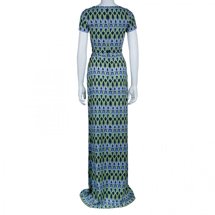 Pre Owned Matthew Williamson Abstract Printed Maxi Dress S
