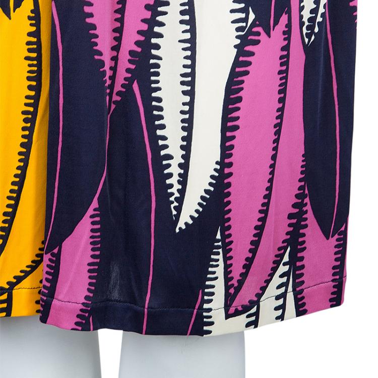 Pre Owned Matthew Williamson Multicolor Print Waist Tie Detail Sleeveless Dress M