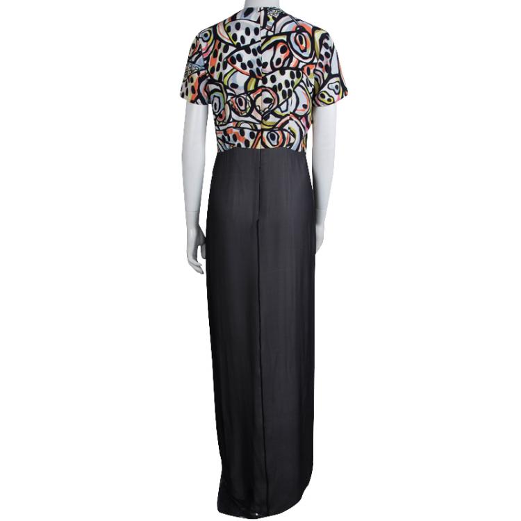 Pre Owned Matthew Williamson Multicolor Printed Silk Maxi Dress M