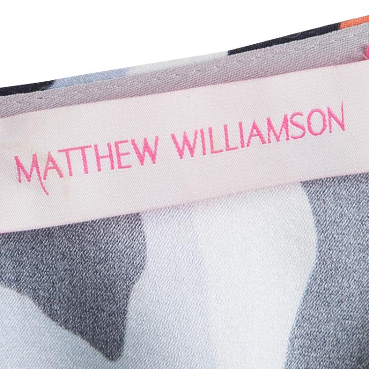 Pre Owned Matthew Williamson Multicolor Printed Silk Maxi Dress M
