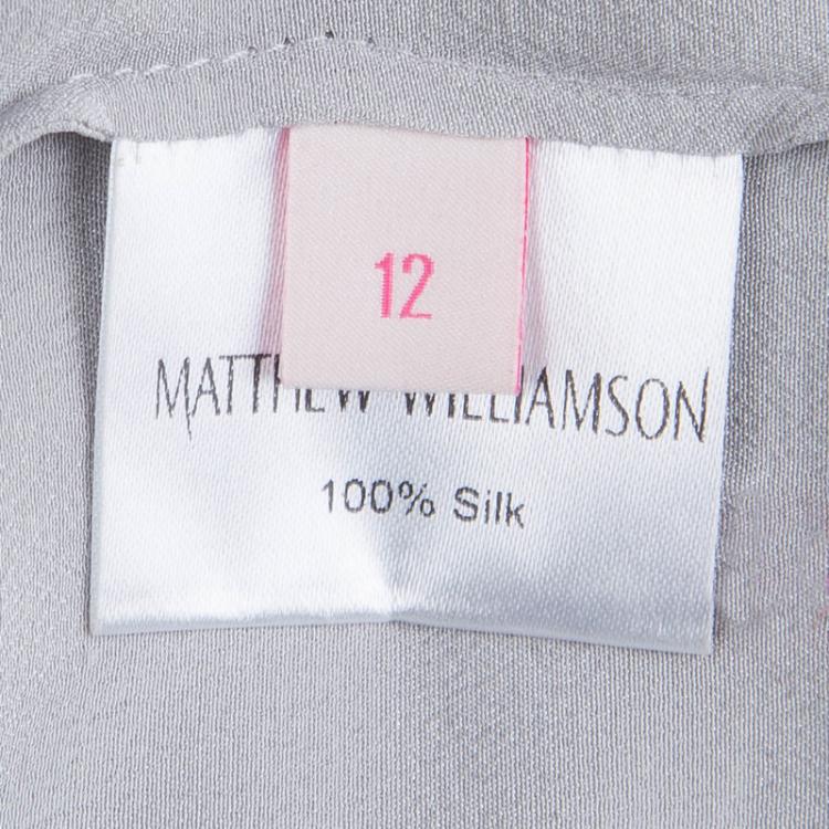 Pre Owned Matthew Williamson Multicolor Printed Silk Maxi Dress M