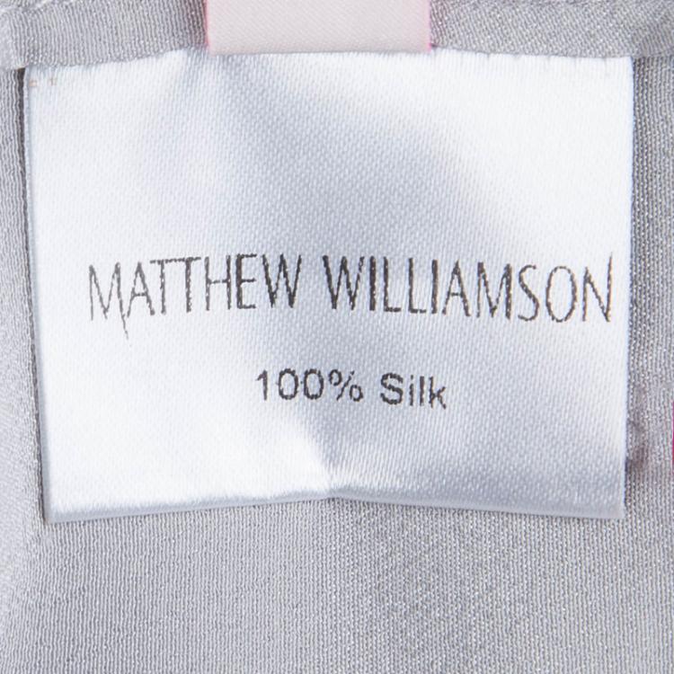 Pre Owned Matthew Williamson Multicolor Printed Silk Maxi Dress M
