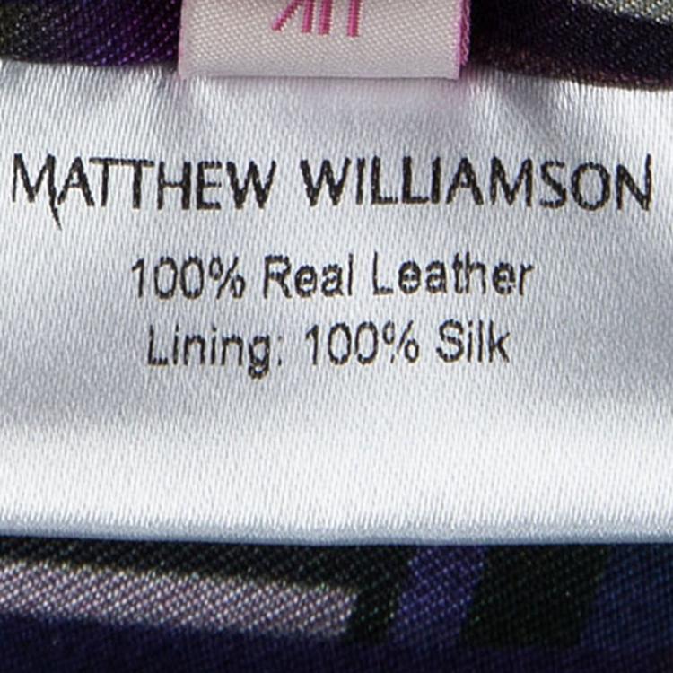 Pre Owned Matthew Williamson Light Green Ball Embellished Leather Vest S