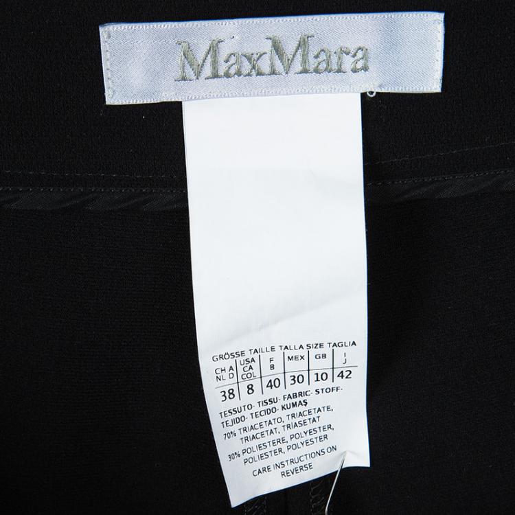 Pre Owned Max Mara Black High Waist Tailored Trousers M