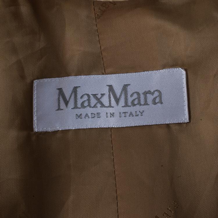 Pre Owned Max Mara Camel Jacket L