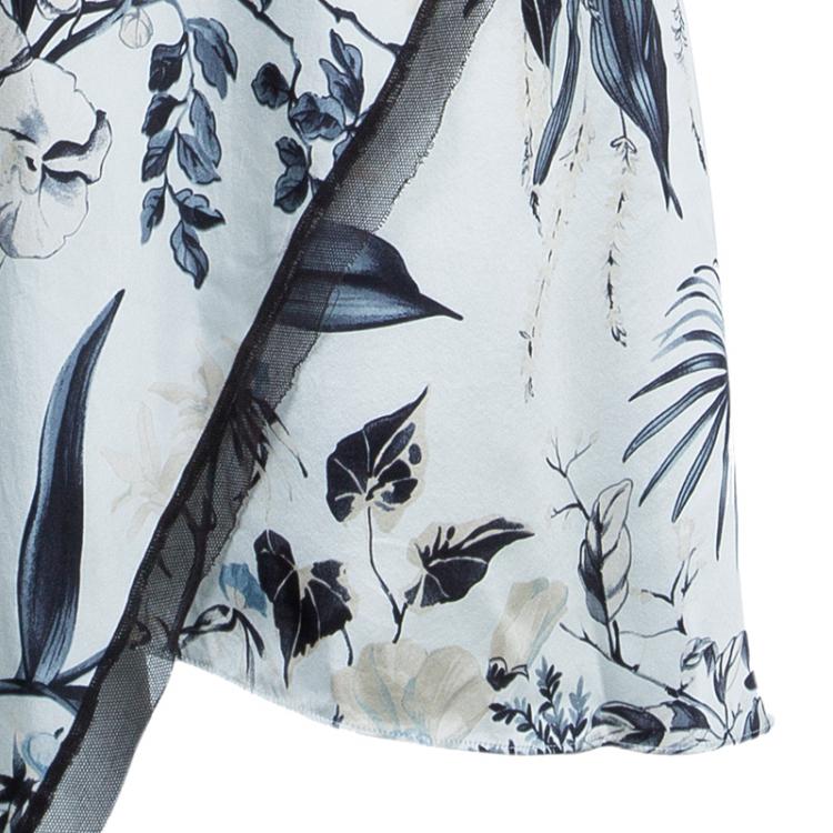 Pre Owned Max Mara Floral Silk Wrap Dress M