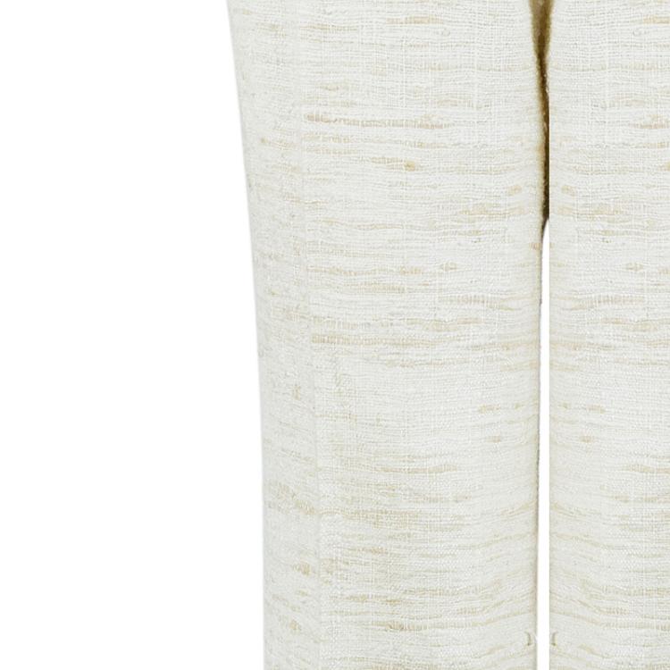 Pre Owned Max Mara Beige Textured Pant Suit S