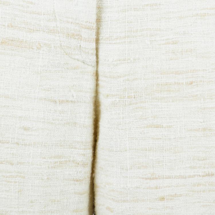 Pre Owned Max Mara Beige Textured Pant Suit S