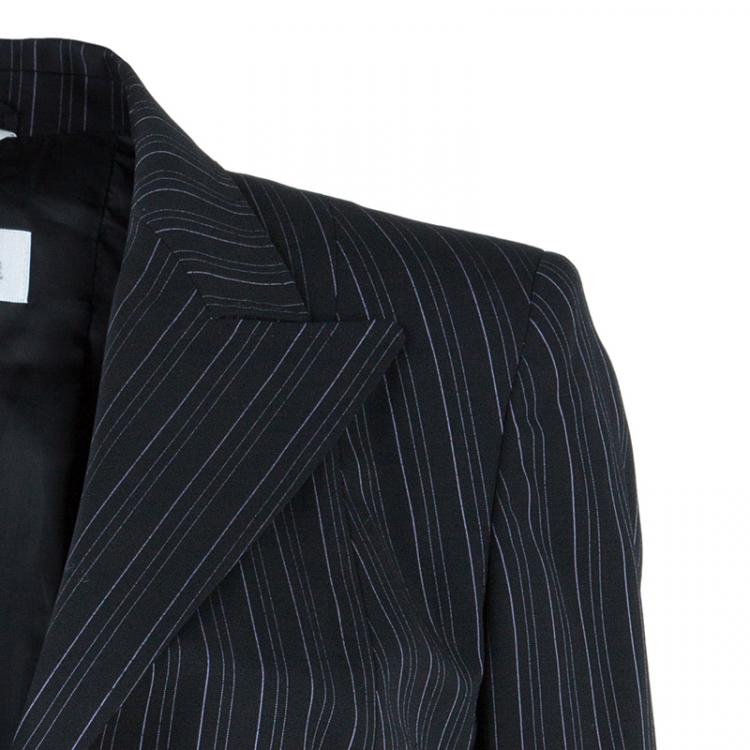 Pre Owned Max Mara Black Pinstripe Pant Suit S