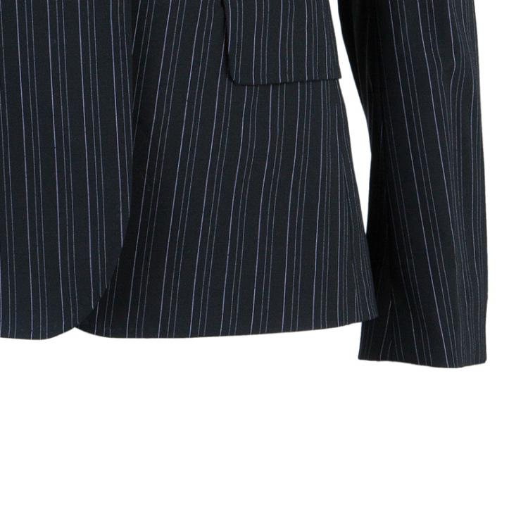 Pre Owned Max Mara Black Pinstripe Pant Suit S
