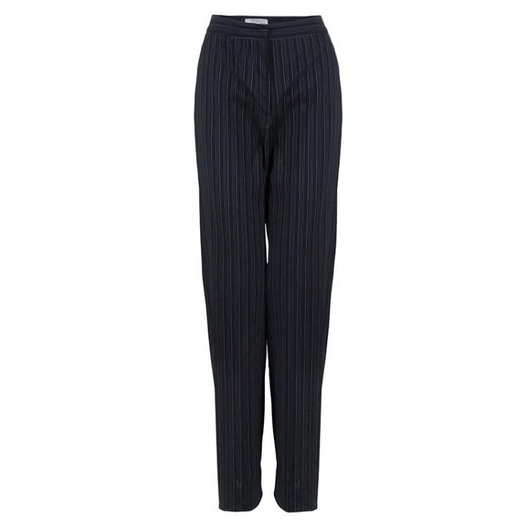 Pre Owned Max Mara Black Pinstripe Pant Suit S
