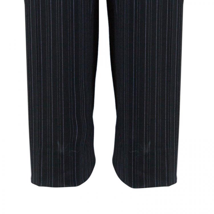 Pre Owned Max Mara Black Pinstripe Pant Suit S