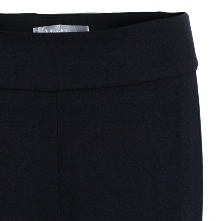 Pre Owned Max Mara Black Straight Fit Trousers S