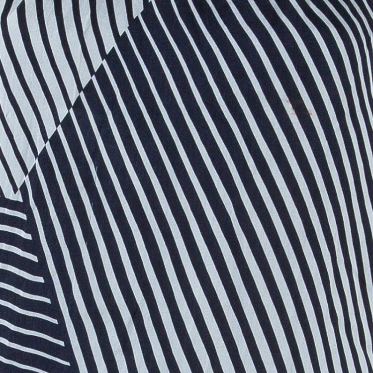Pre Owned Max Mara Monochrome Print Draped Top M