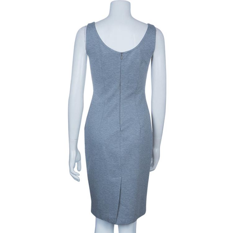 Pre Owned Max Mara Grey Sleeveless Dress S