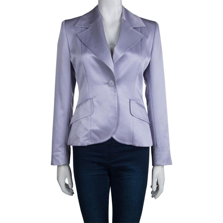 Pre Owned Max Mara Lilac Fitted Blazer M