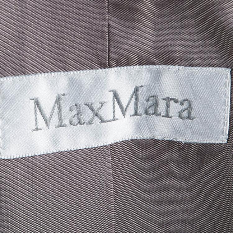 Pre Owned Max Mara Multicolor Textured Wool Blazer S