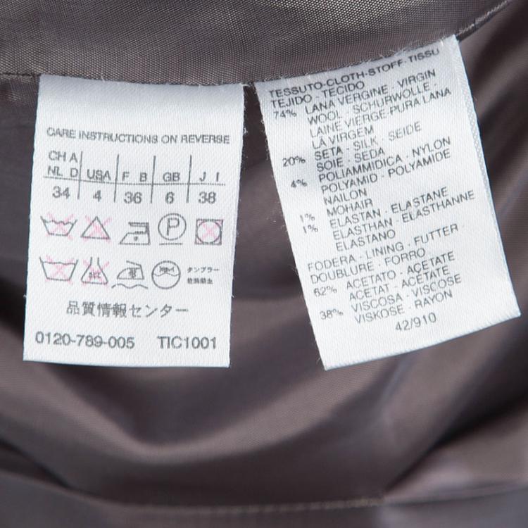 Pre Owned Max Mara Multicolor Textured Wool Blazer S