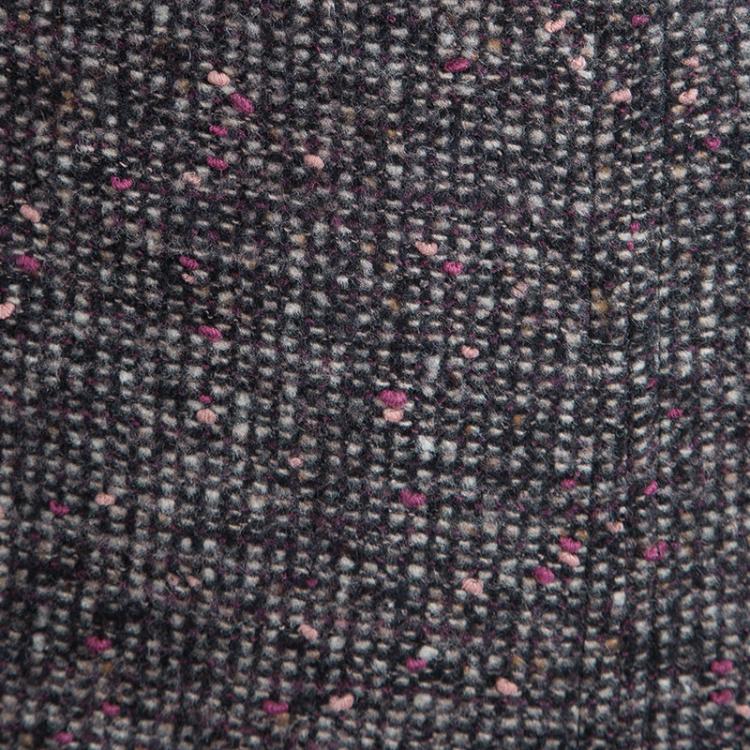 Pre Owned Max Mara Multicolor Textured Wool Skirt S